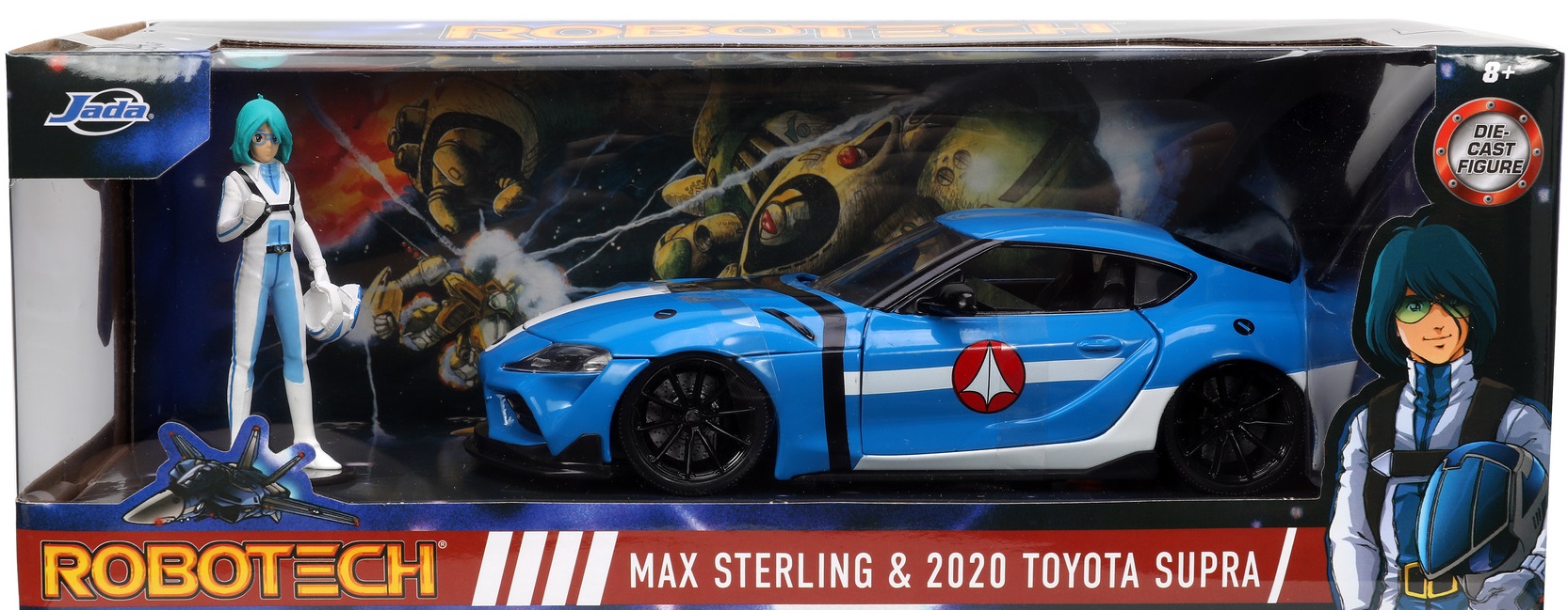 Masina metalica si figurina - Toyota Supra 2020 si Max Sterling | Jada Toys