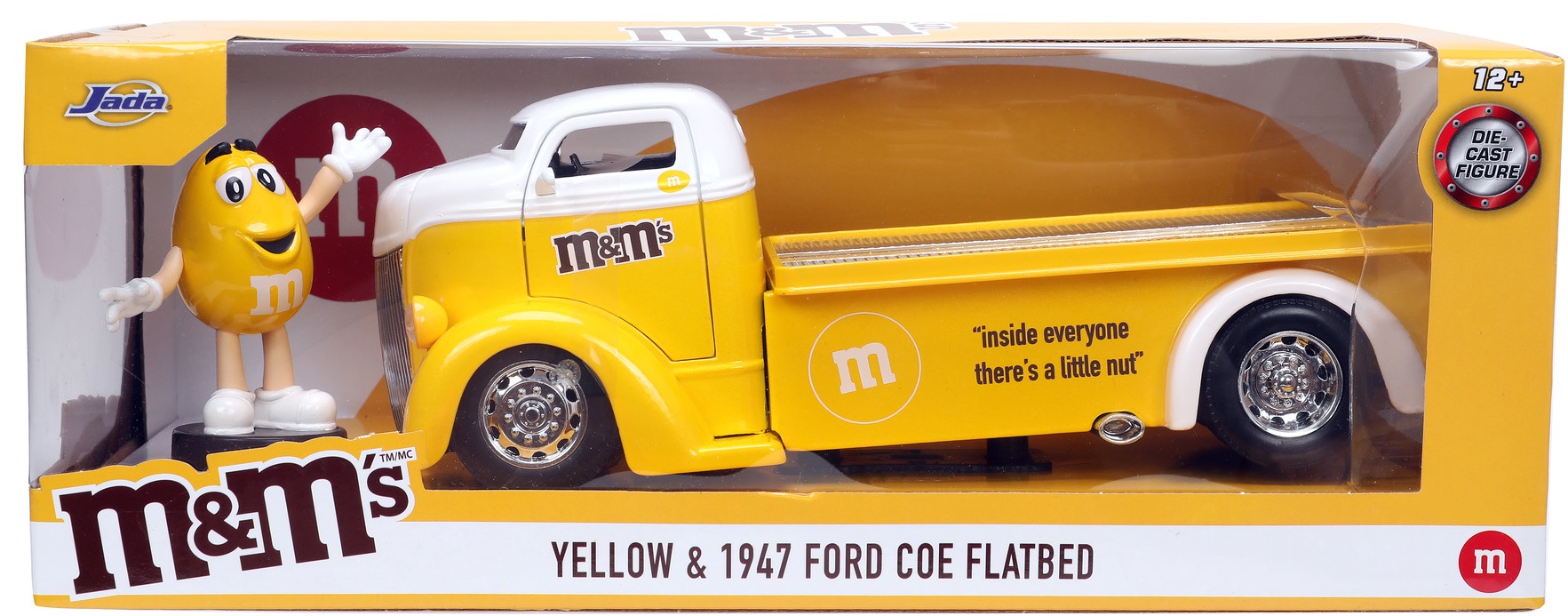 Masina metalica si figurina - Ford Coe Flatbed 1947 si Yellow | Jada Toys