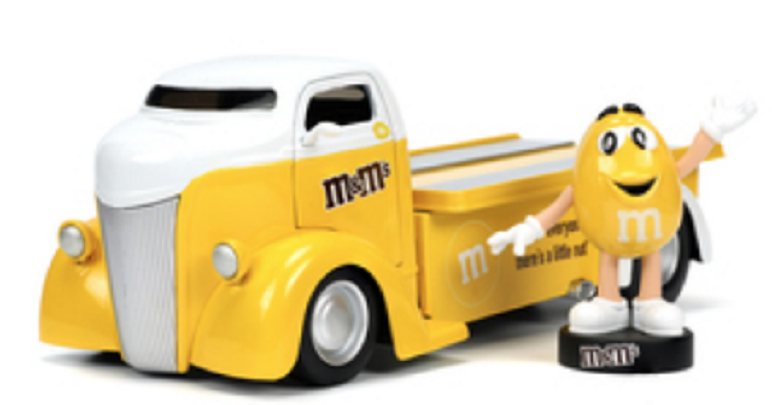 Masina metalica si figurina - Ford Coe Flatbed 1947 si Yellow | Jada Toys - 1