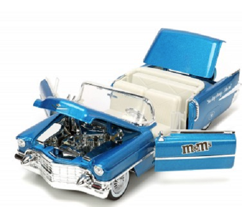 Masina metalica si figurina - M&M\'s - Cadillac Eldorado si Blue | Jada Toys