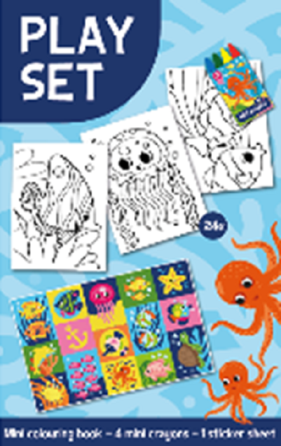 Set de joaca cu carte de colorat - Viata marina | Wins Holland