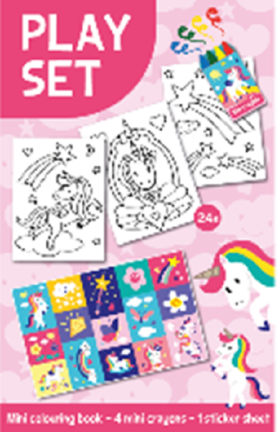 Set de joaca cu carte de colorat - Unicorn | Wins Holland