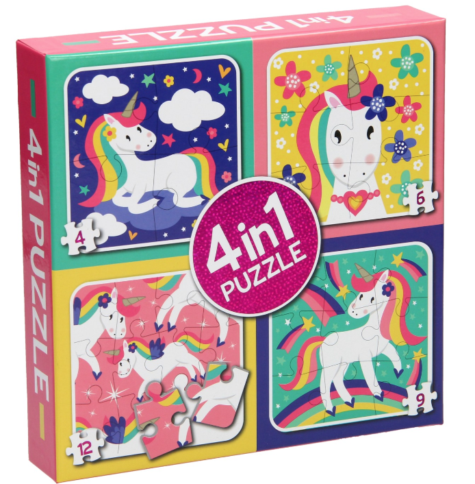 Puzzle 4 in 1 - Unicorn | Wins Holland