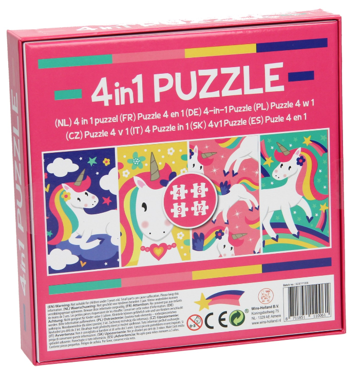 Puzzle 4 in 1 - Unicorn | Wins Holland - 1 | YEO