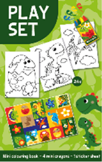 Set de joaca cu carte de colorat - Dino | Wins Holland