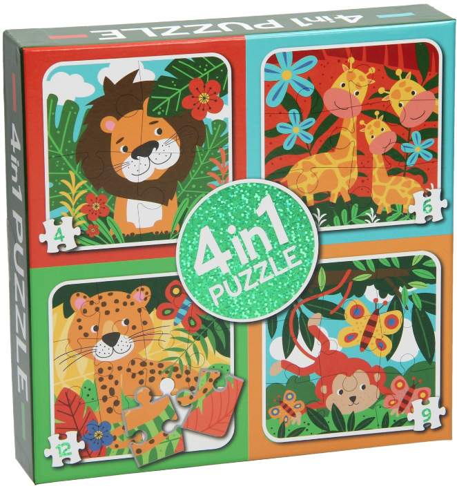 Puzzle 4 in 1 - Jungla | Wins Holland
