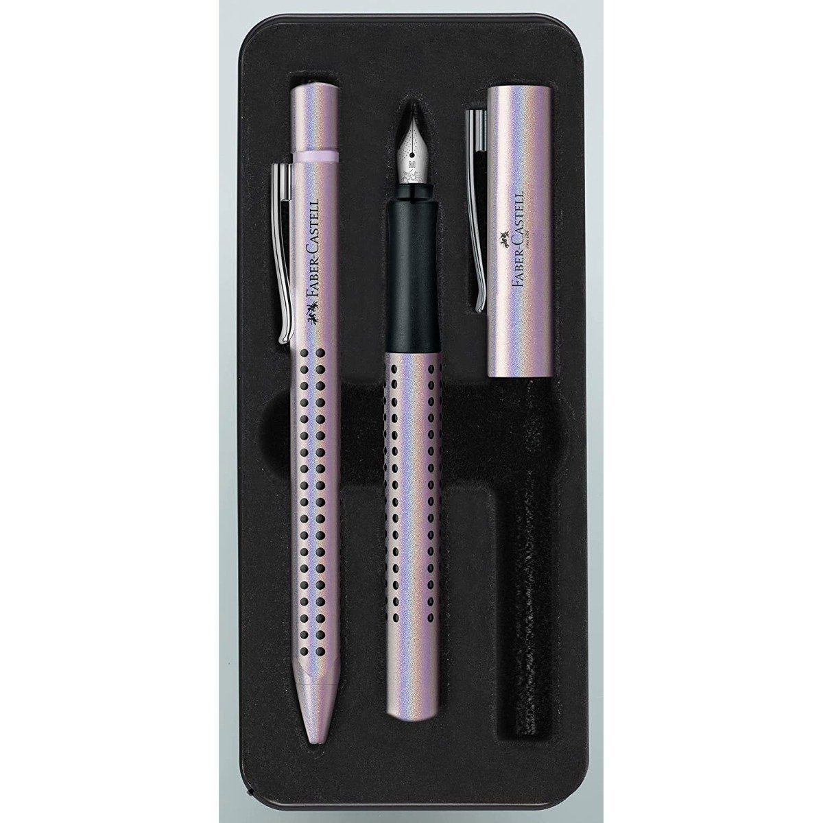 Set cadou - Stilou + Pix - Grip Glam - Pearl | Faber-Castell