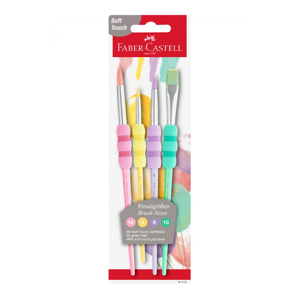 Set 4 pensule - Soft Touch Pastel | Faber-Castell