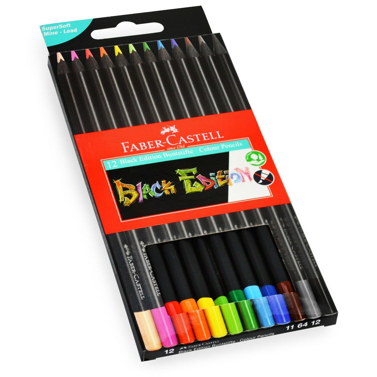 Set 12 creioane colorate - Black Edition | Faber-Castell - 3 | YEO