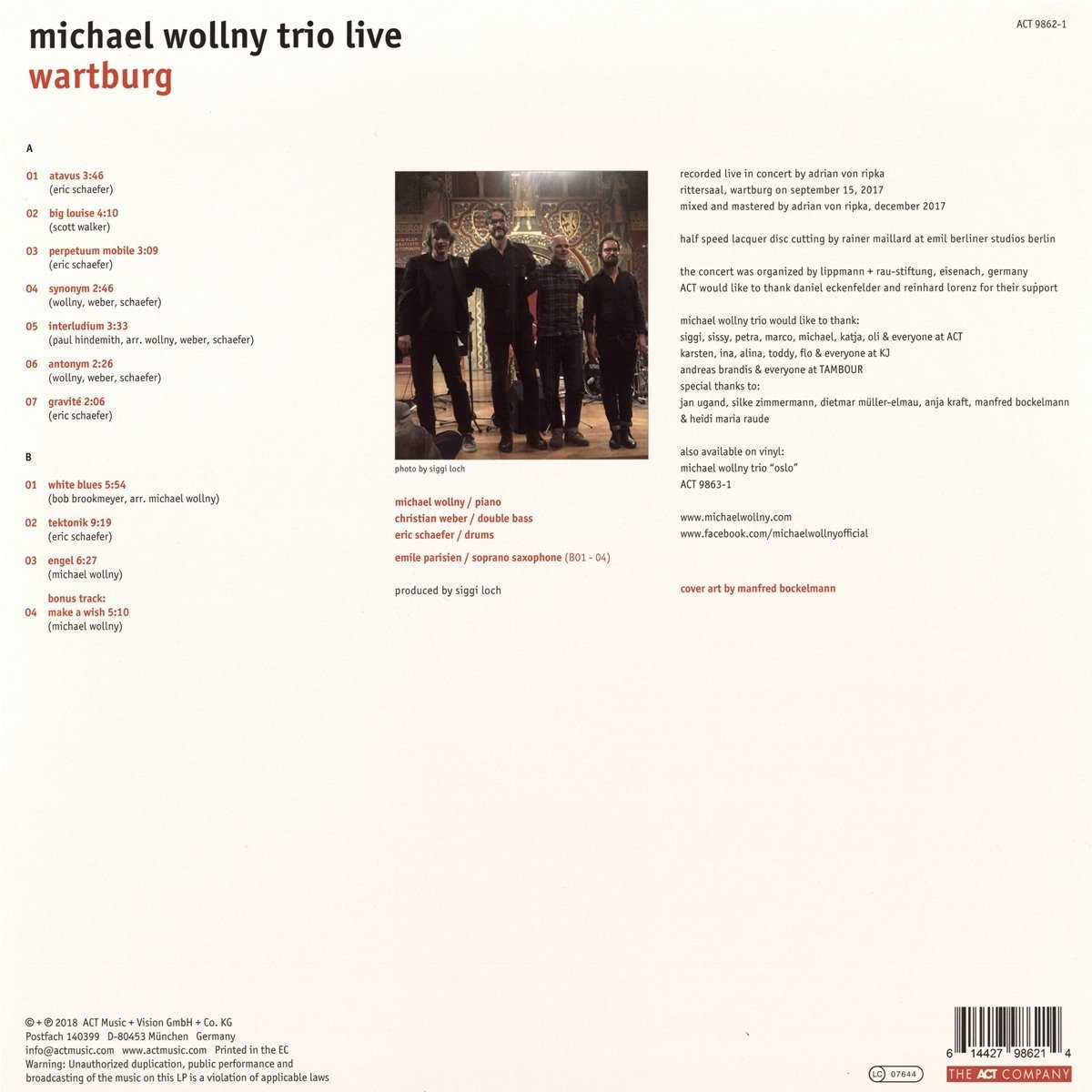 Wartburg - Vinyl | Michael Wollny Trio