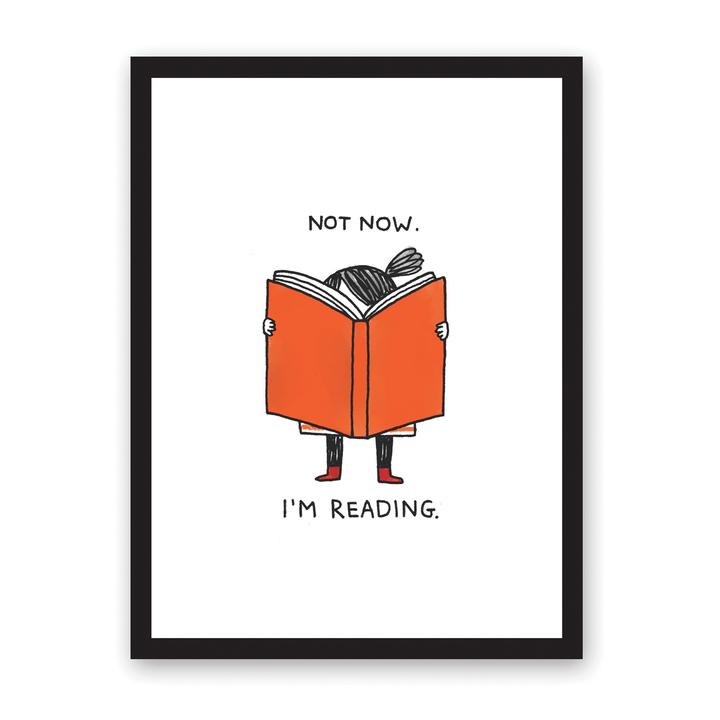 Poster-Not Now I\'m Reading | Ohh Deer