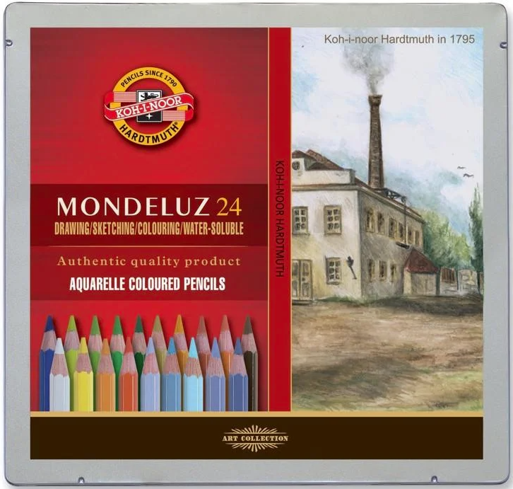 Set creioane colorate - Aquarell Mondeluz , 24 bucati | Koh-I-Noor