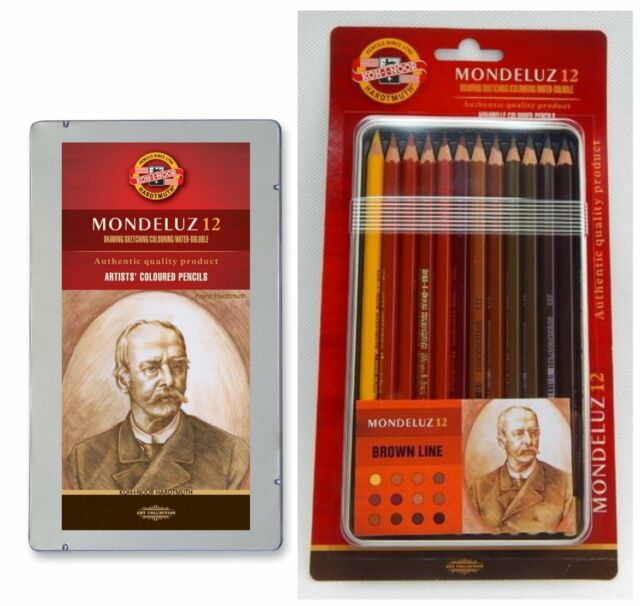 Set creioane colorate - Aquarell Mondeluz Nuante Maro | Koh-I-Noor