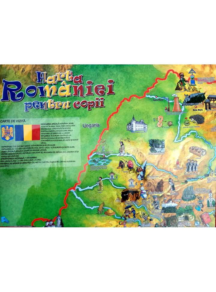 Harta Romaniei pentru copii |