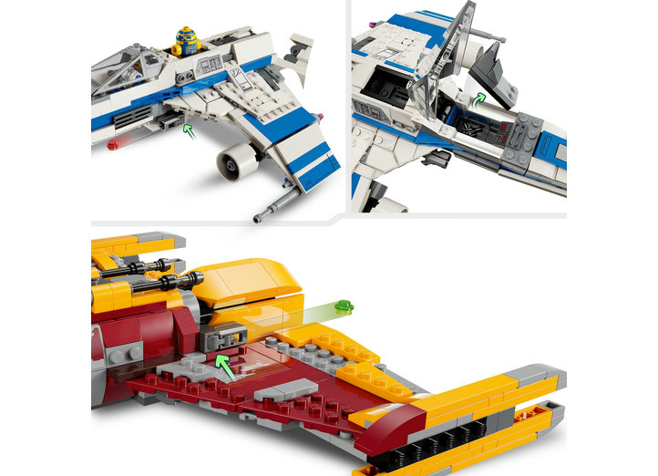 LEGO Star Wars - E-Wing al Noii Republici vs Starfighter-ul lui Shin Hati [75364] | LEGO - 4 | YEO