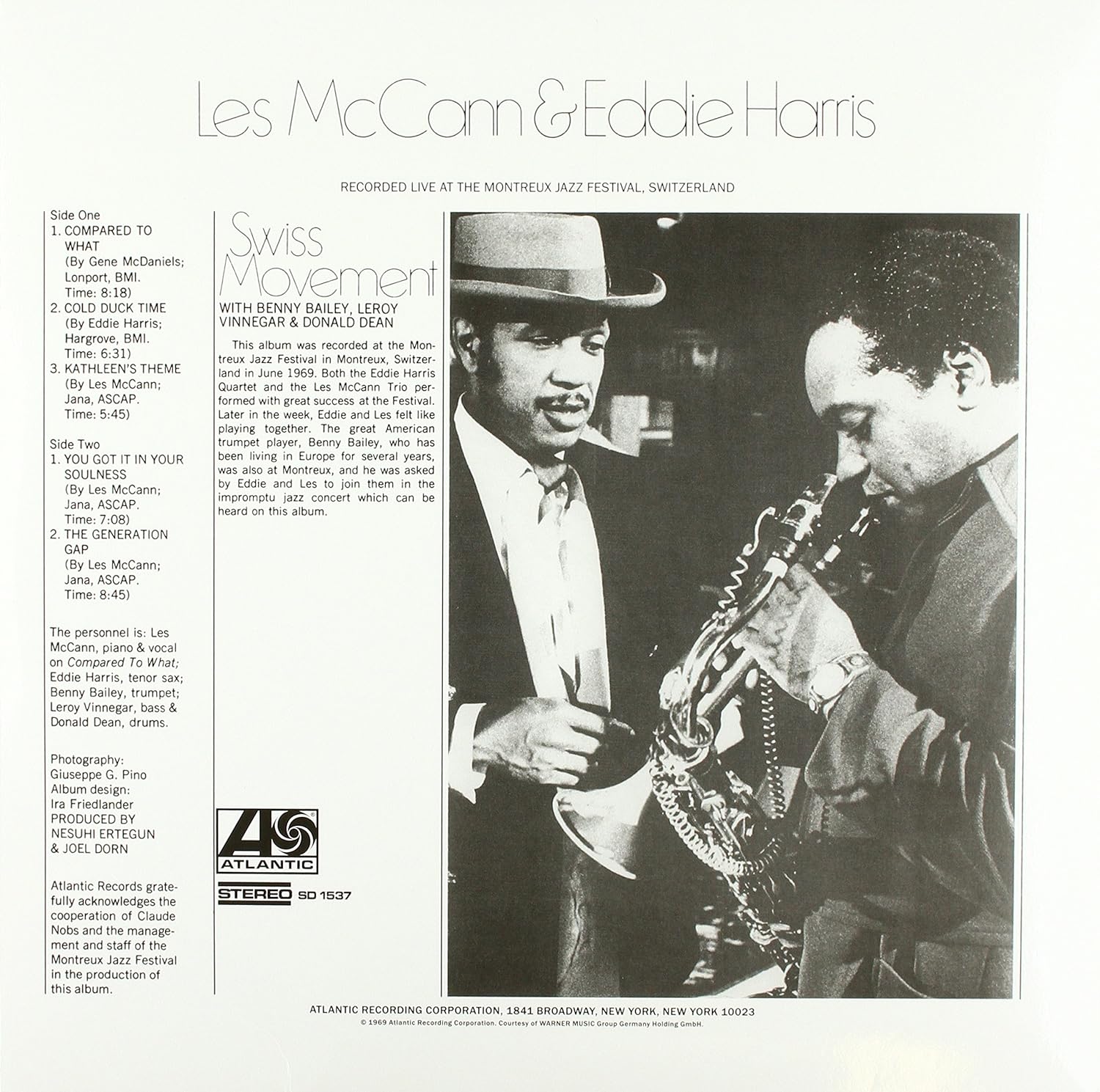 Swiss Movement - Vinyl | Les McCann, Eddie Harris