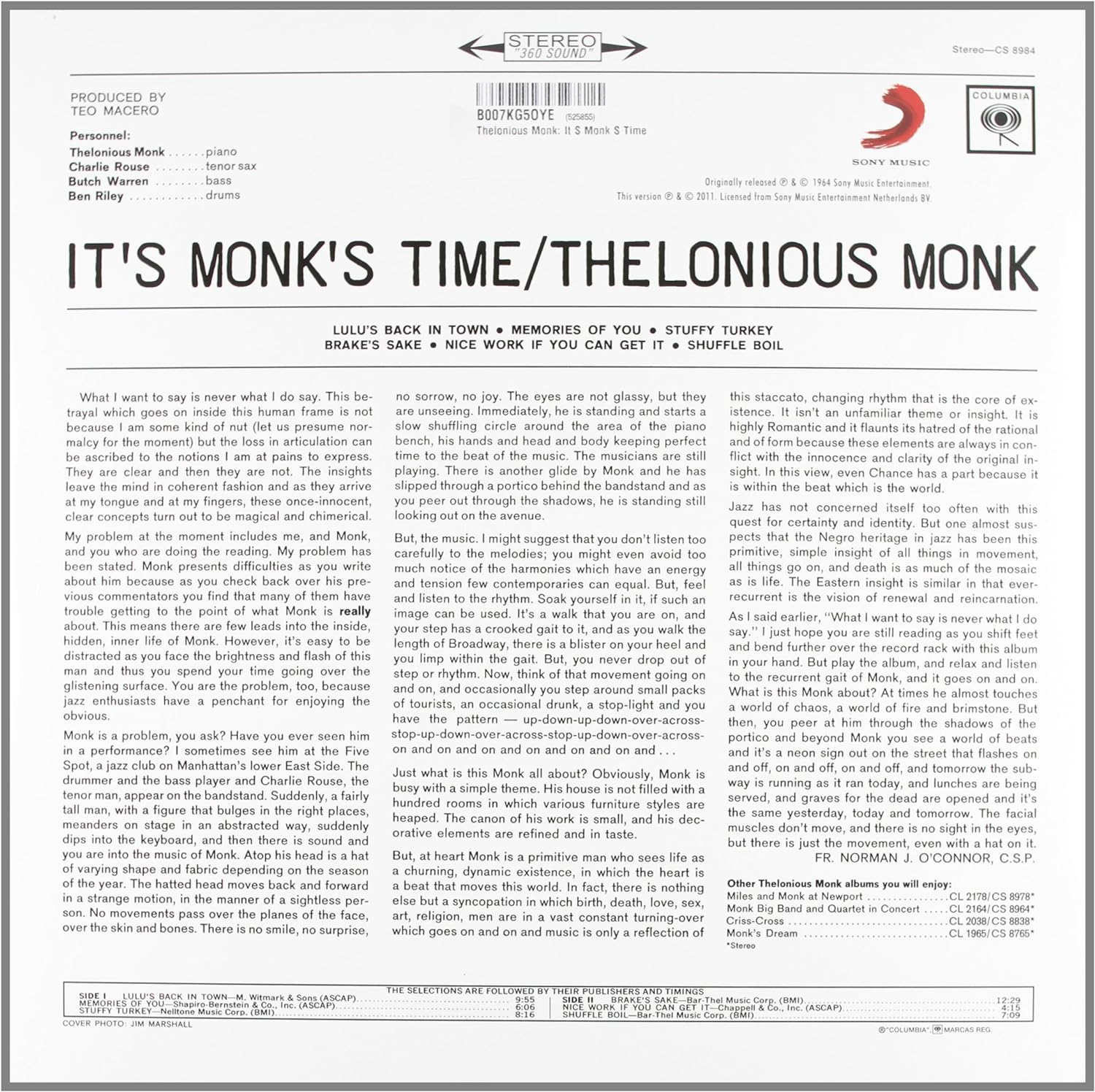 It\'s Monk Time - Vinyl | Thelonious Monk
