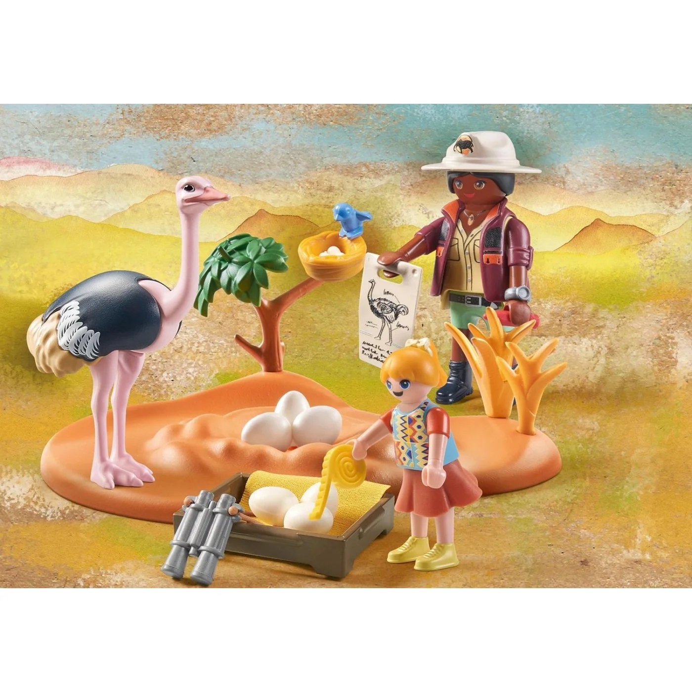 Set 3 figurine cu accesorii - Wiltopia - Cuib de strut | Playmobil - 1 | YEO