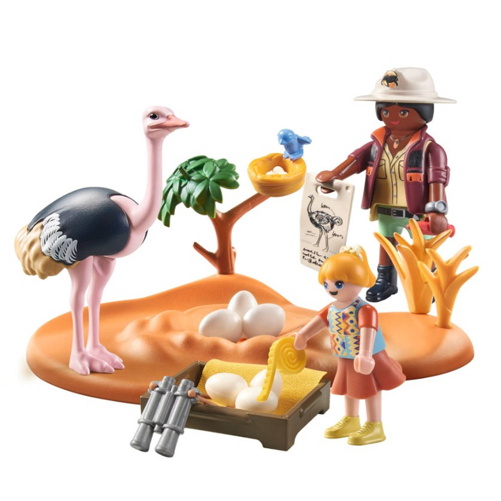 Set 3 figurine cu accesorii - Wiltopia - Cuib de strut | Playmobil - 2 | YEO