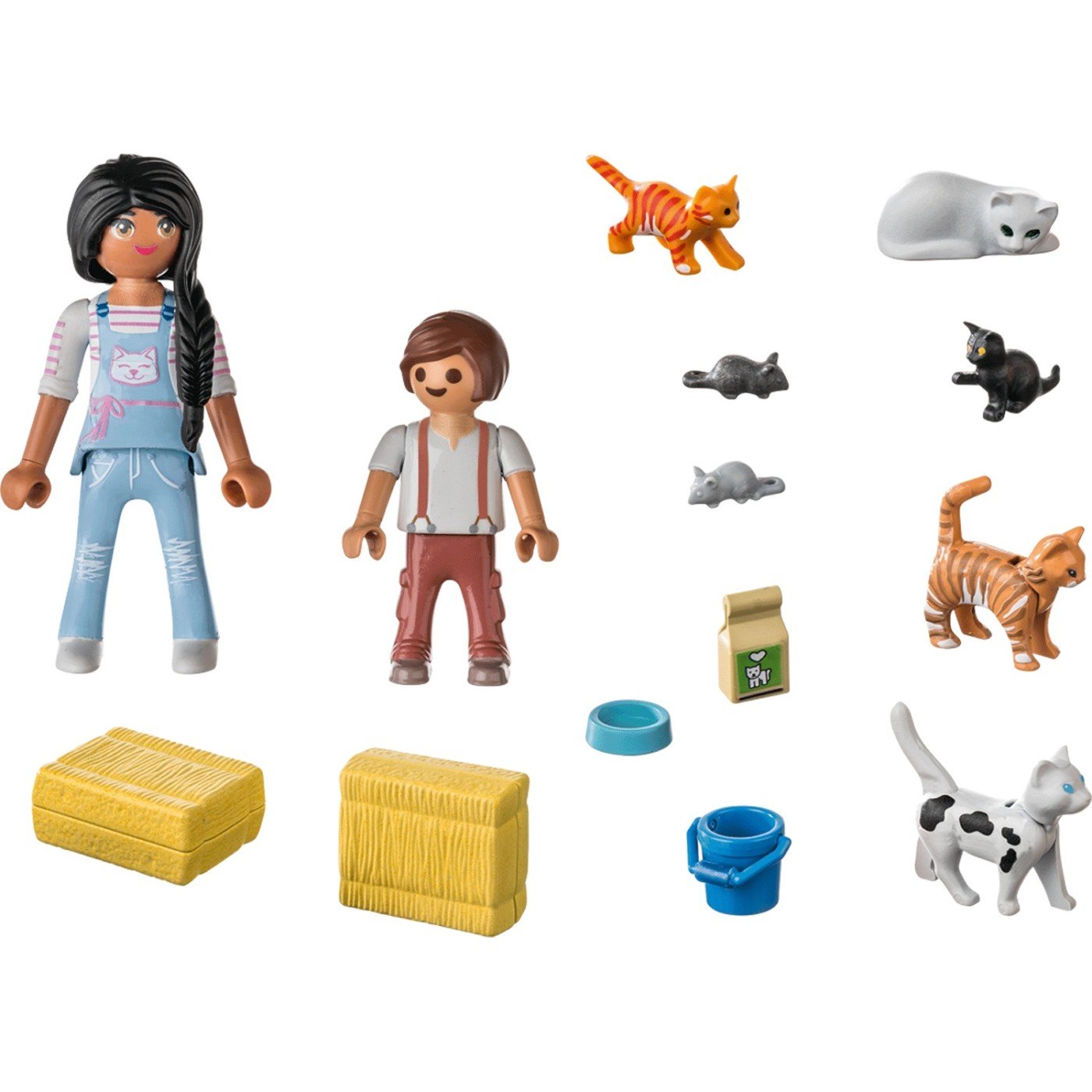 Set 9 figurine cu accesorii - Familie de pisici | Playmobil - 2 | YEO