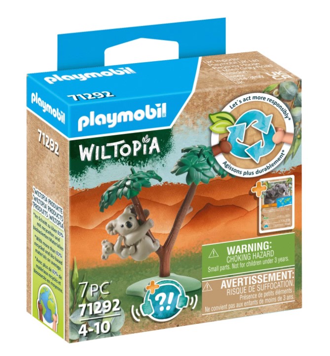 Set 2 figurine cu accesorii - Wiltopia - Koala cu pui in copac | Playmobil - 2 | YEO