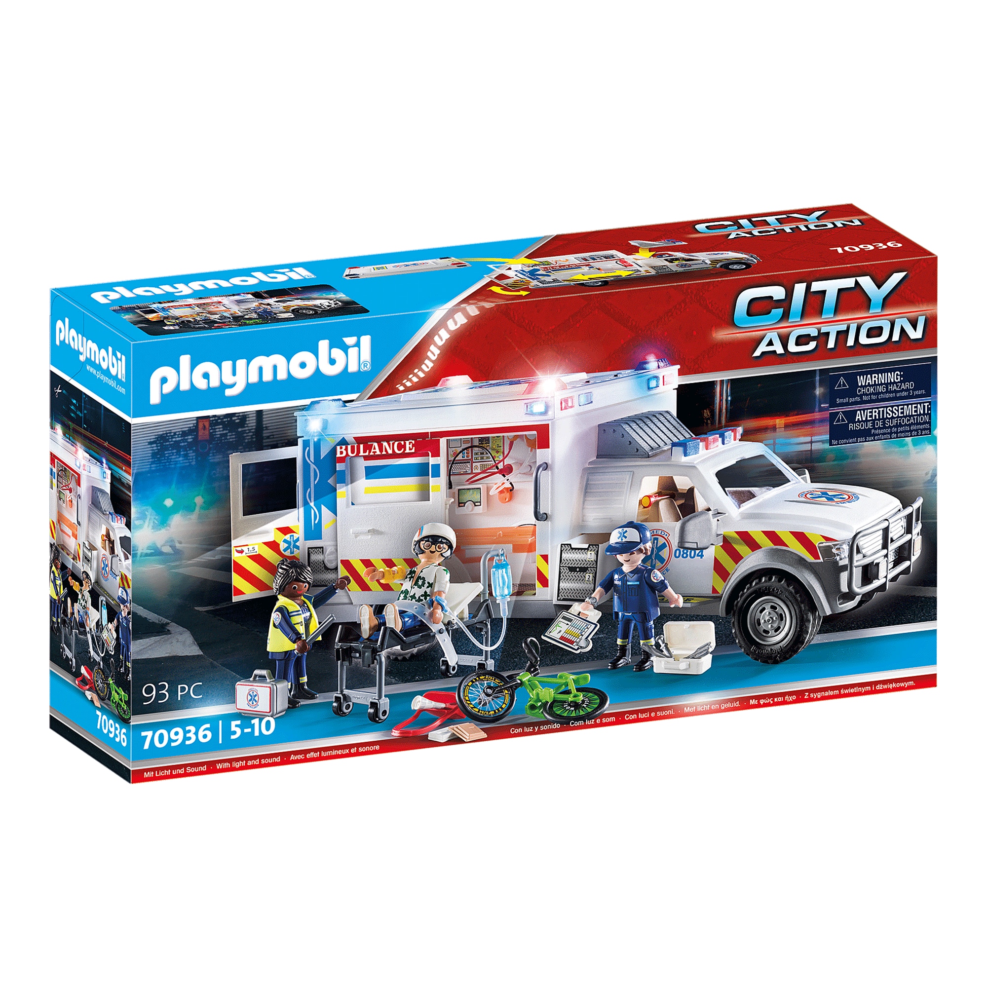 Masina - Ambulanta cu lumini si sunete | Playmobil - 1 | YEO