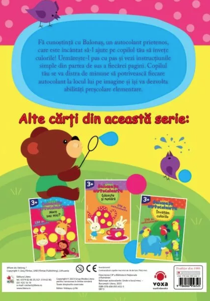 Balonase autocolante - Unde e locul meu? |