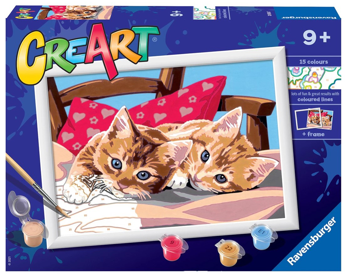 Set pictura pe numere - Creart - Pisicute | Ravensburger - 1 | YEO