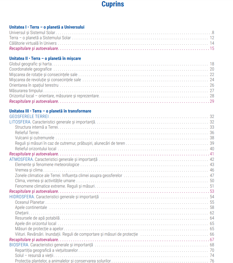 Geografie - Caietul elevului - Clasa a V-a | Carmen Camelia Radulescu, Ionut Popa