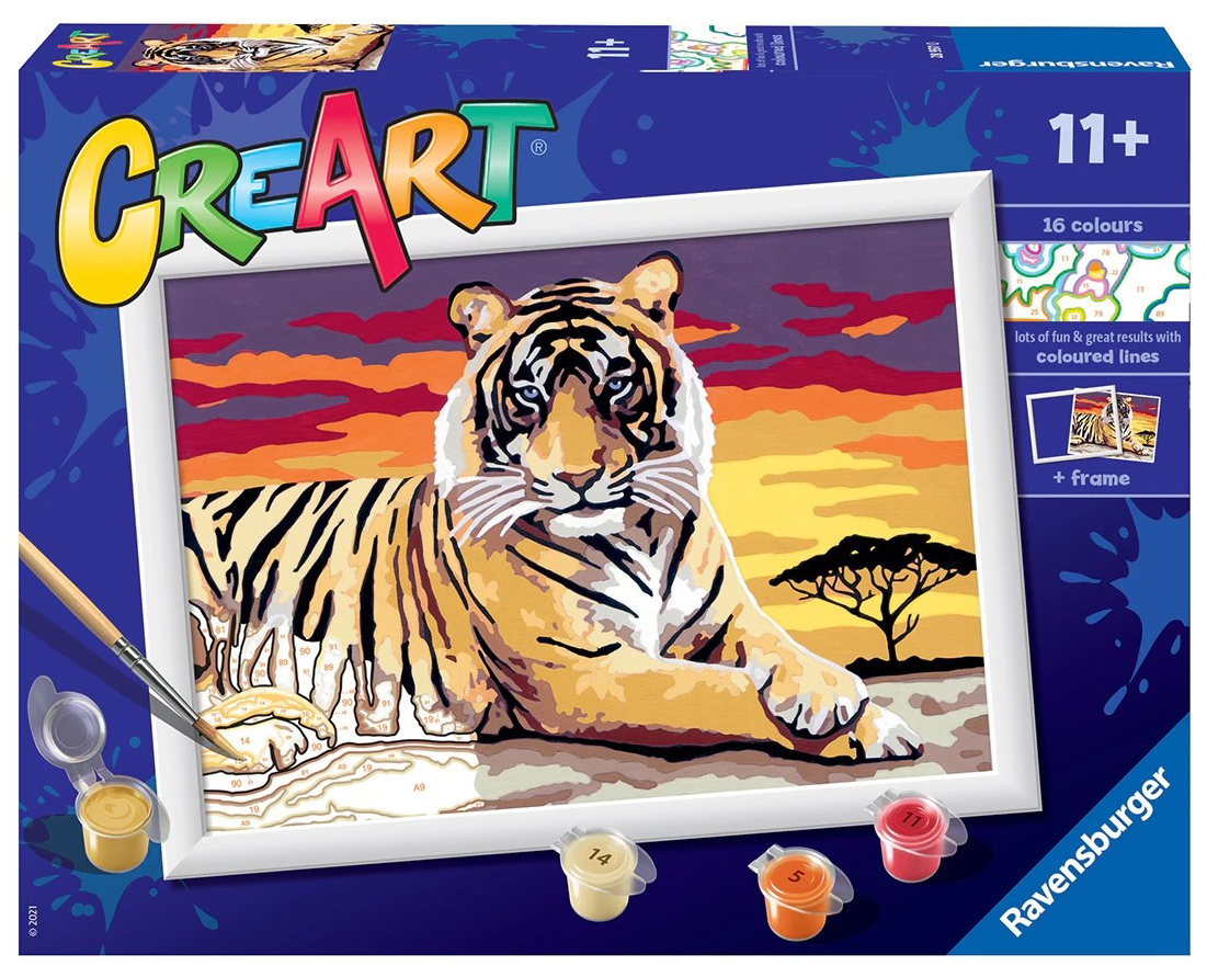 Set pictura pe numere - Creart - Tigru | Ravensburger - 2 | YEO