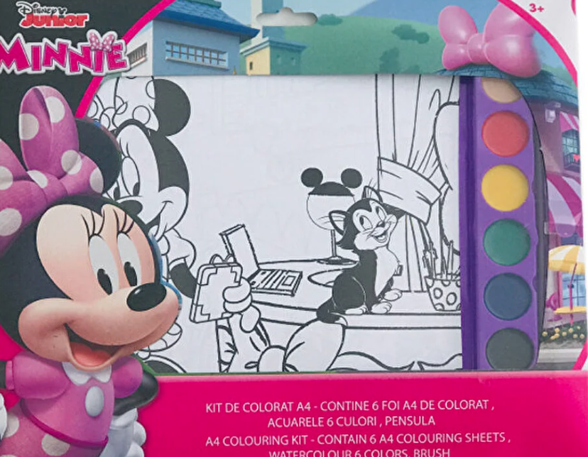 Kit de colorat cu acuarele - Minnie, A4 | Disney - 2 | YEO