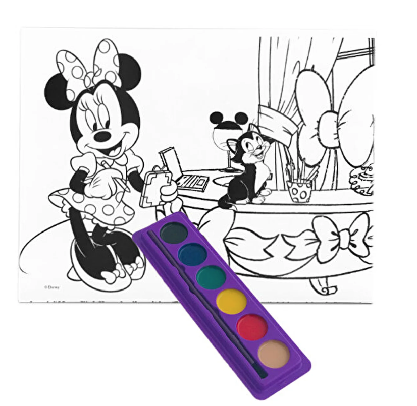 Kit de colorat cu acuarele - Minnie, A4 | Disney - 1 | YEO