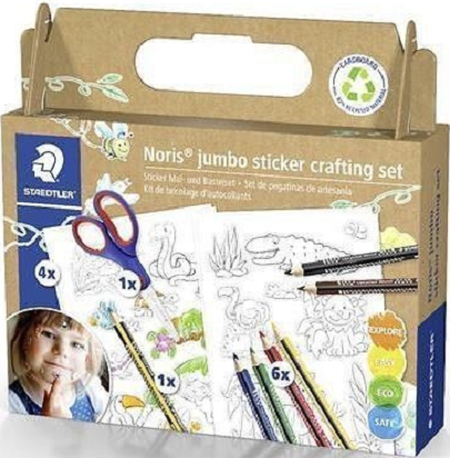 Set pentru colorat + Sticker - Noris Junior, 12 pise | Staedtler