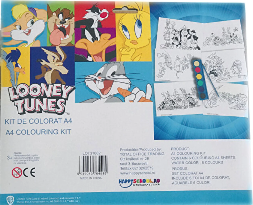 Kit de colorat cu acuarele - Looney Tunes | Looney Tunes