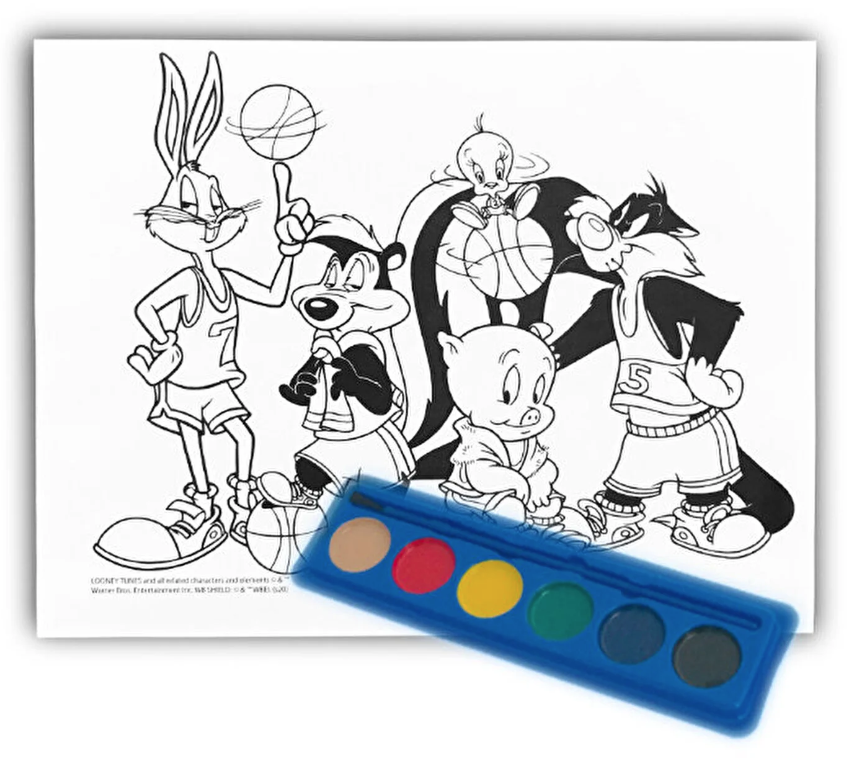 Kit de colorat cu acuarele - Looney Tunes | Looney Tunes - 2 | YEO