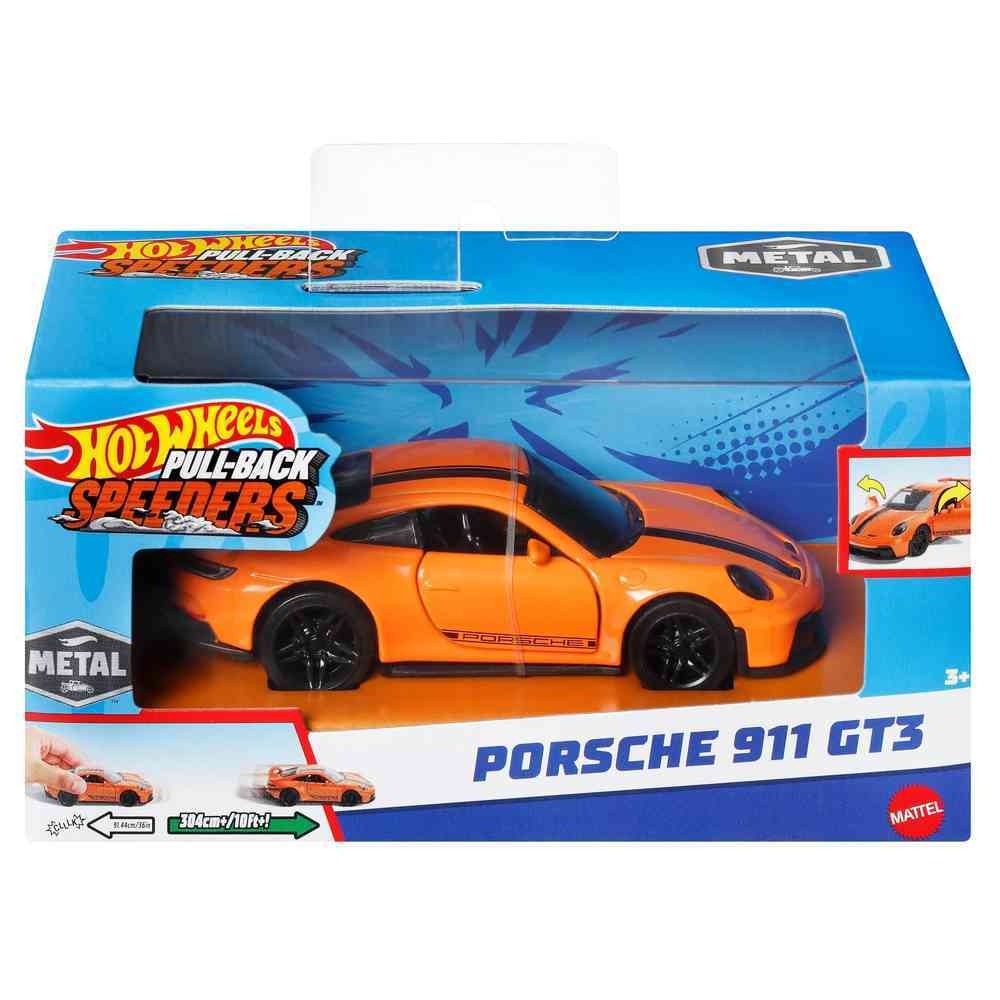 Masina metalica cu sistem pull back - Porsche 911 GT3 | Mattel - 2