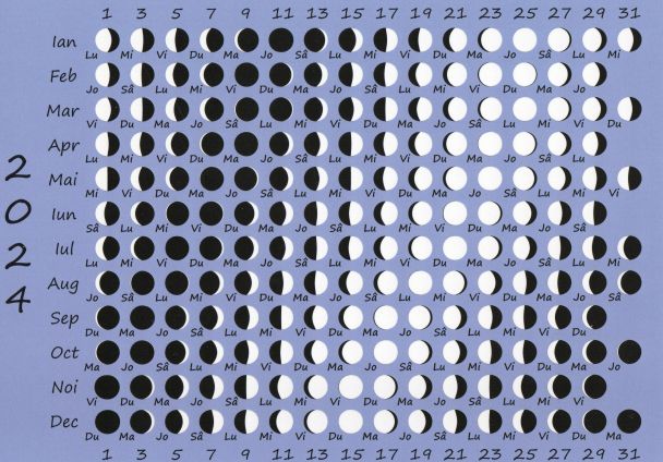 Carte postala - Calendar 2024 - Fazele Lunii | Astromix - 1 | YEO