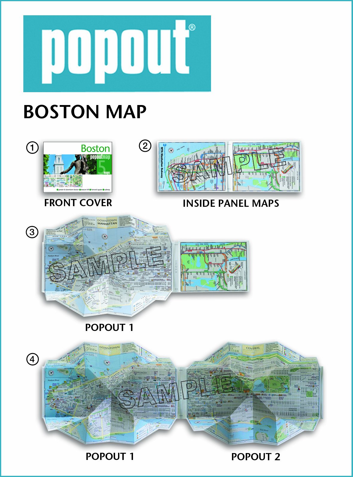 Boston PopOut Map | - 1 | YEO