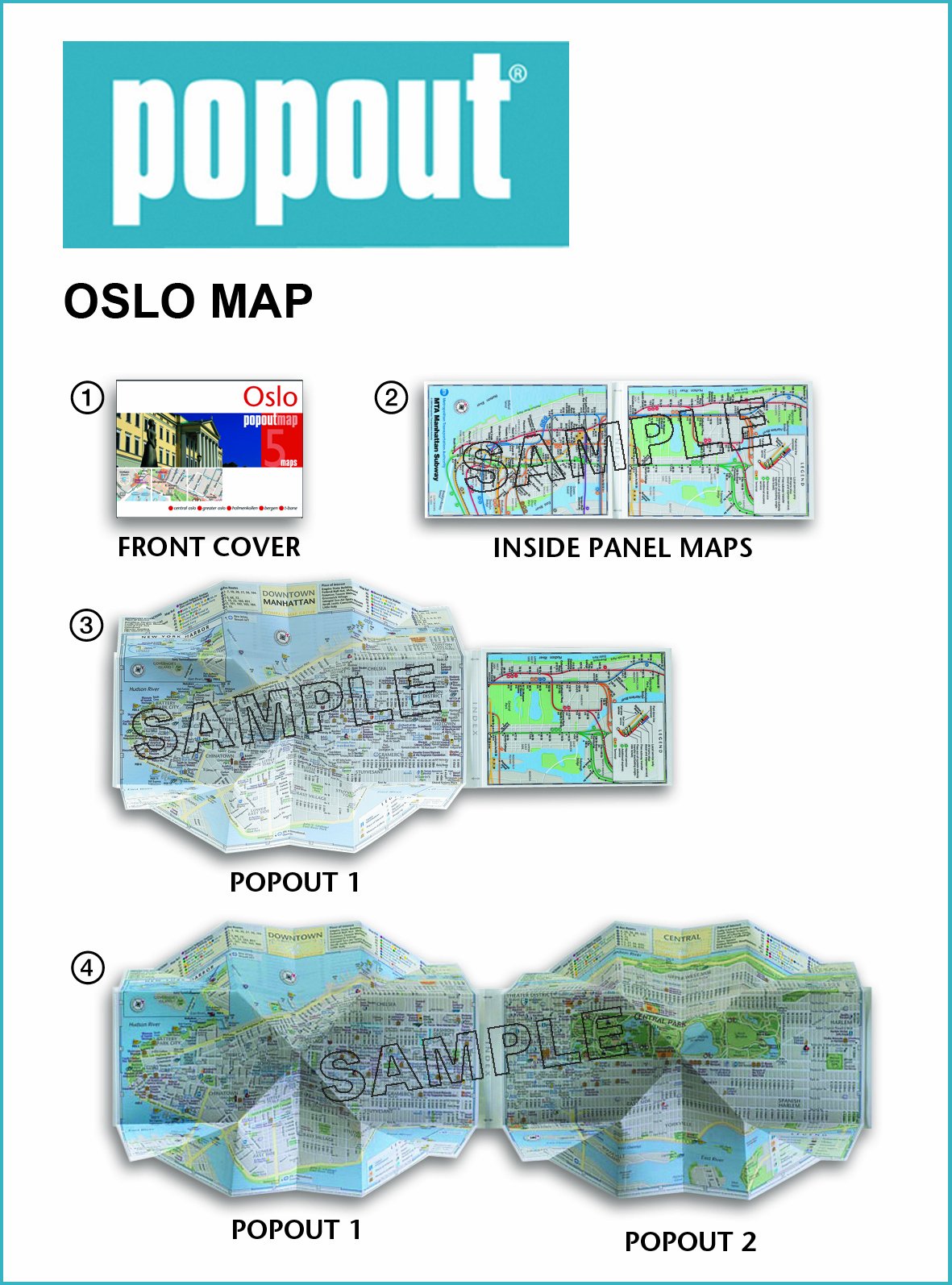 Oslo PopOut Map | PopOut Maps - 3 | YEO