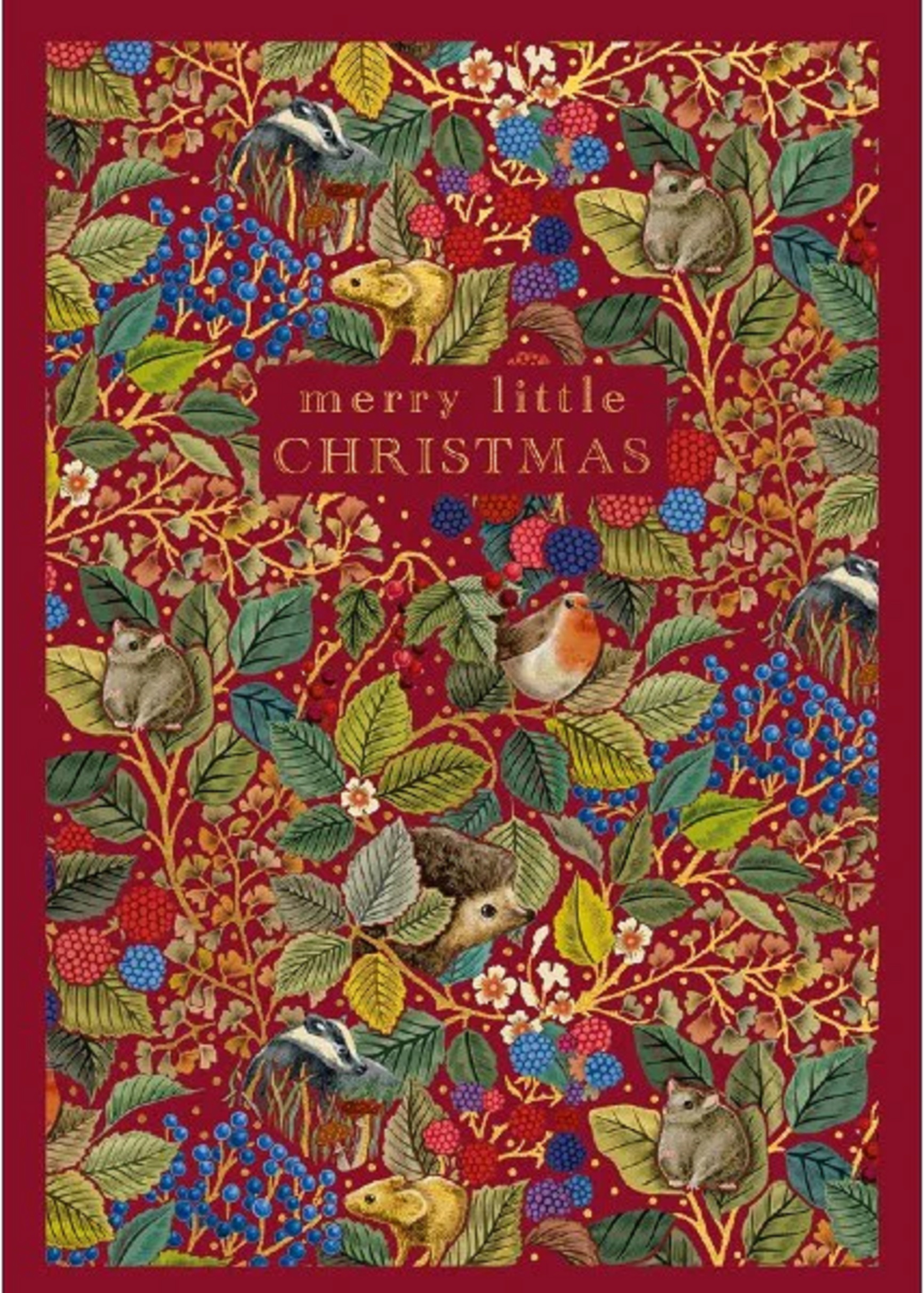 Felicitare - Burgundia - Merry Little Christmas | The Art File
