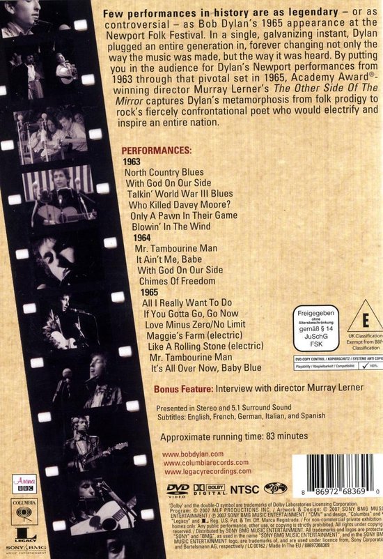 The Other Side Of The Mirror: Bob Dylan Live At The Newport Folk Festival 1963-1965 | Bob Dylan