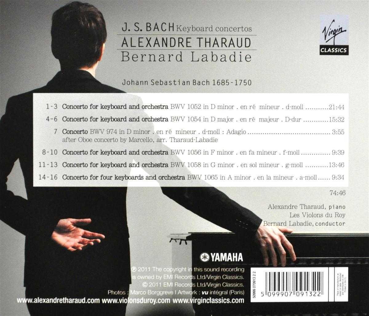 Bach: Keyboard Concertos | Johann Sebastian Bach, Alexandre Tharaud, Les Violons du Roy, Bernard Labadie