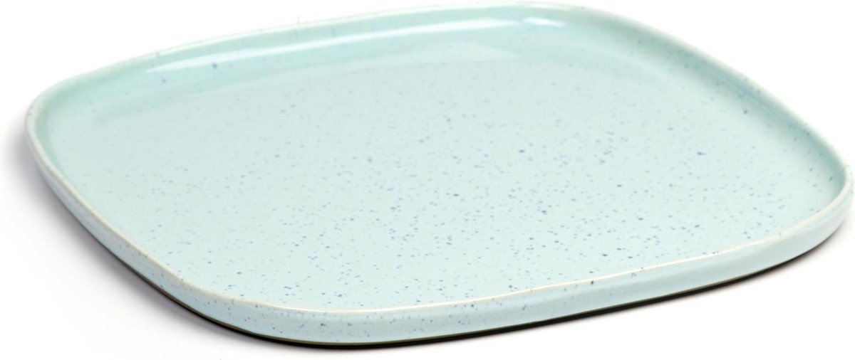 Platou - Square Plate Large, Light Blue, 25.4x24.4cm | Serax