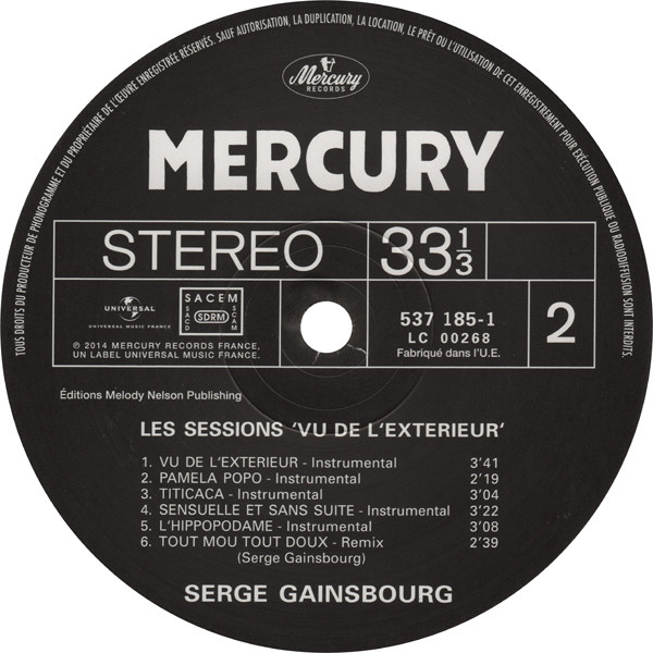 Vu De L\'Exterieur - Vinyl | Serge Gainsbourg