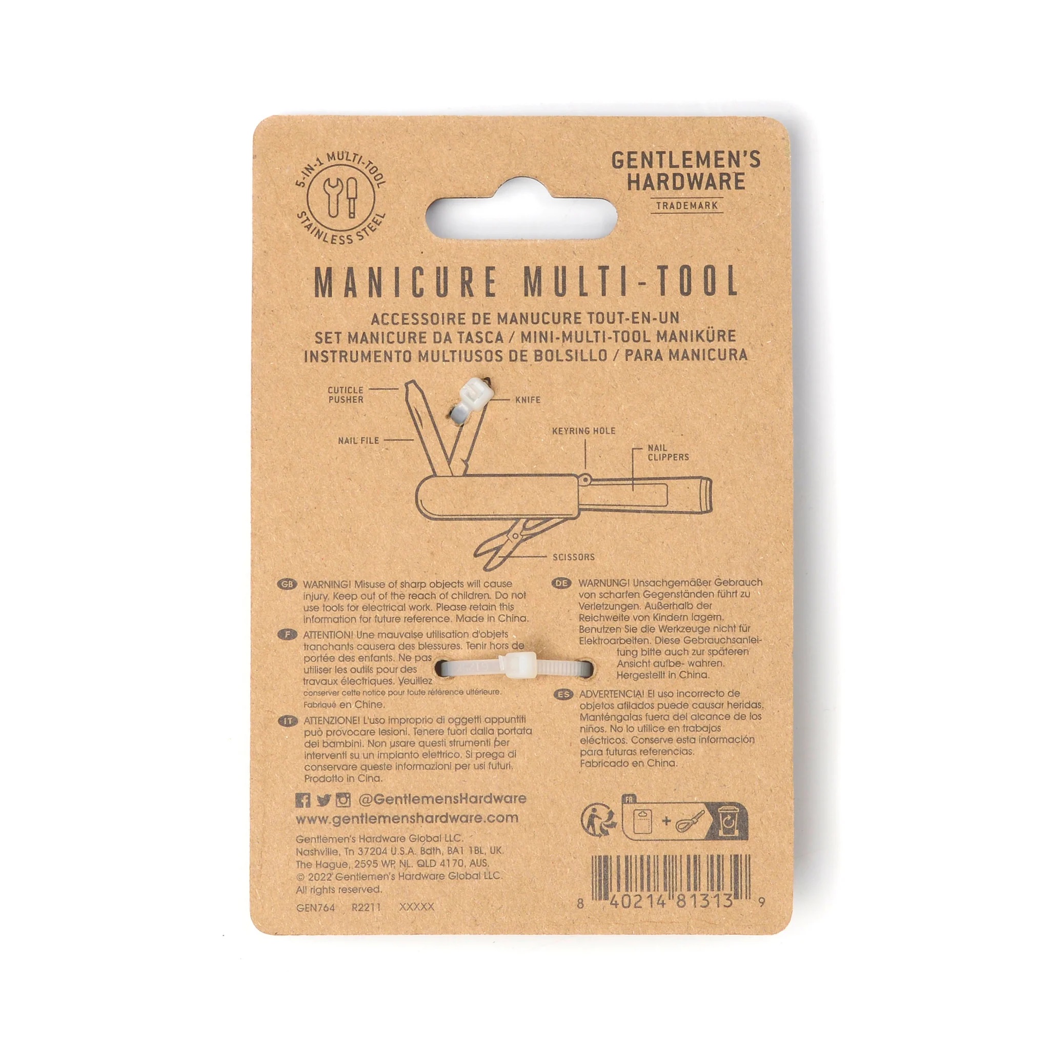 Instrument manichiura - Manicure Multi-Tool | Gentlemen\'s Hardware - 1 | YEO