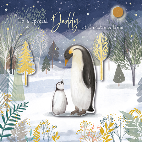 Felicitare - Into the Foreste - Daddy - Penguin and Chick | Ling Design