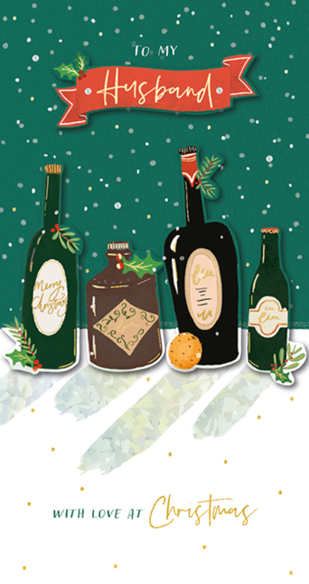 Felicitare - Studio - Husband - Christmas Bottles | Ling Design