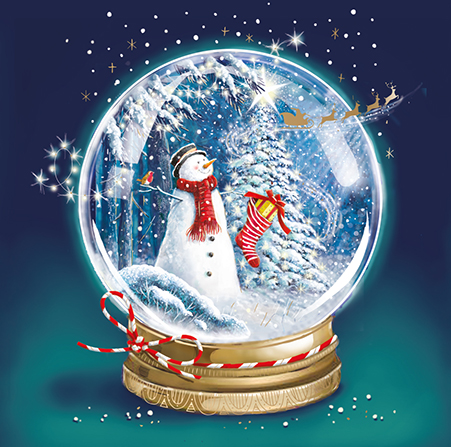 Set 10 felicitari - Xmas - Christmas Globe | Ling Design