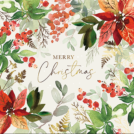 Felicitare - Merry Christmas Foliage Frame | Great British Card Company