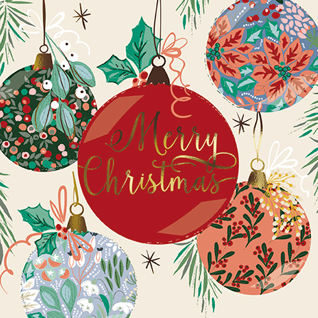 Felicitare - Ditsy Bauble | Great British Card Company